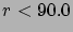 $r<90.0$
